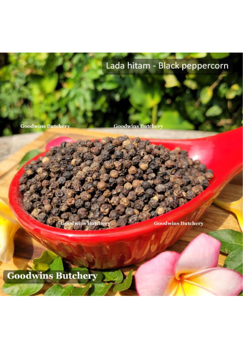 Pepper BLACK PEPPERCORN biji lada merica hitam ziplock standing pouch 100g